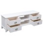 vidaXL TV-Schrank Weiß 108x30x40 cm Massivholz Paulownia vidaXL TV-Schrank Weiß 108x30x40 cm Massivholz Paulownia