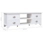 vidaXL TV-Schrank Weiß 108x30x40 cm Massivholz Paulownia vidaXL TV-Schrank Weiß 108x30x40 cm Massivholz Paulownia