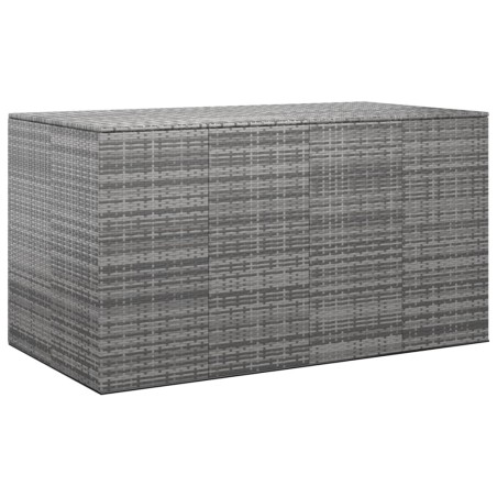 vidaXL Garten-Kissenbox PE Rattan 194x100x103 cm Grau