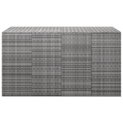 vidaXL Garten-Kissenbox PE Rattan 194x100x103 cm Grau
