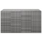 vidaXL Garten-Kissenbox PE Rattan 194x100x103 cm Grau vidaXL Garten-Kissenbox PE Rattan 194x100x103 cm Grau