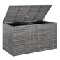 vidaXL Garten-Kissenbox PE Rattan 194x100x103 cm Grau vidaXL Garten-Kissenbox PE Rattan 194x100x103 cm Grau
