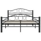 vidaXL Bettgestell Schwarz Stahl 140×200 cm vidaXL Bettgestell Schwarz Stahl 140×200 cm
