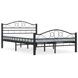 vidaXL Bettgestell Schwarz Stahl 120x200 cm