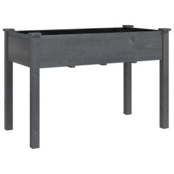 vidaXL Pflanzkübel mit Einsatz Grau 118x59x76 cm Massivholz Tanne