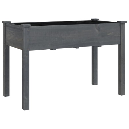 vidaXL Pflanzkübel mit Einsatz Grau 118x59x76 cm Massivholz Tanne
