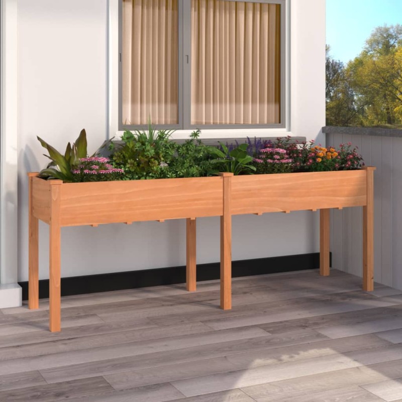 vidaXL Pflanzkübel mit Einsatz Braun 203x53x76 cm Massivholz Tanne vidaXL Pflanzkübel mit Einsatz Braun 203x53x76 cm Massivholz Tanne