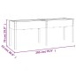 vidaXL Pflanzkübel mit Einsatz Braun 203x53x76 cm Massivholz Tanne vidaXL Pflanzkübel mit Einsatz Braun 203x53x76 cm Massivholz Tanne