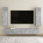 vidaXL 4-tlg. TV-Schrank-Set Betongrau Holzwerkstoff vidaXL 4-tlg. TV-Schrank-Set Betongrau Holzwerkstoff