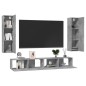 vidaXL 4-tlg. TV-Schrank-Set Betongrau Holzwerkstoff vidaXL 4-tlg. TV-Schrank-Set Betongrau Holzwerkstoff