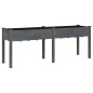 vidaXL Pflanzkübel mit Einsatz Grau 203x53x76 cm Massivholz Tanne vidaXL Pflanzkübel mit Einsatz Grau 203x53x76 cm Massivholz Tanne