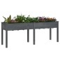vidaXL Pflanzkübel mit Einsatz Grau 203x53x76 cm Massivholz Tanne vidaXL Pflanzkübel mit Einsatz Grau 203x53x76 cm Massivholz Tanne