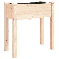 vidaXL Pflanzkübel mit Einsatz 71x37x76 cm Massivholz Tanne