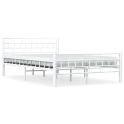 vidaXL Bettgestell Weiß Metall 120x200 cm