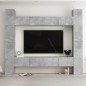 vidaXL 8-tlg. TV-Schrank-Set Betongrau Holzwerkstoff vidaXL 8-tlg. TV-Schrank-Set Betongrau Holzwerkstoff