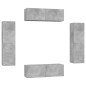 vidaXL 4-tlg. TV-Schrank-Set Betongrau Holzwerkstoff vidaXL 4-tlg. TV-Schrank-Set Betongrau Holzwerkstoff