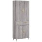 Highboard Grau Sonoma 69,5x34x180 cm Holzwerkstoff Highboard Grau Sonoma 69,5x34x180 cm Holzwerkstoff
