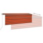 vidaXL Gelenkarmmarkise mit Rollo 4x3 m Orange & Braun vidaXL Gelenkarmmarkise mit Rollo 4x3 m Orange & Braun