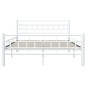 vidaXL Bettgestell Weiß Metall 140×200 cm vidaXL Bettgestell Weiß Metall 140×200 cm