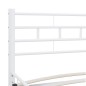 vidaXL Bettgestell Weiß Metall 160×200 cm vidaXL Bettgestell Weiß Metall 160×200 cm