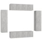 vidaXL 6-tlg. TV-Schrank-Set Betongrau Holzwerkstoff vidaXL 6-tlg. TV-Schrank-Set Betongrau Holzwerkstoff