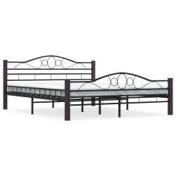 vidaXL Bettgestell Schwarz Metall 160×200 cm 