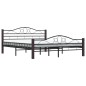 vidaXL Bettgestell Schwarz Metall 160×200 cm vidaXL Bettgestell Schwarz Metall 160×200 cm