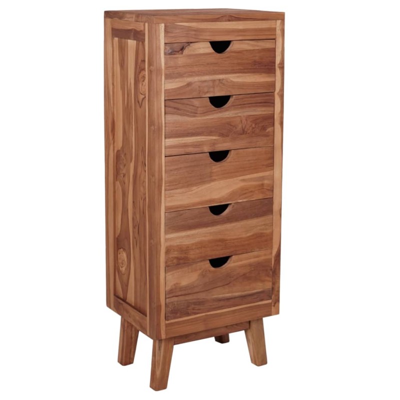 vidaXL Sideboard mit 5 Schubladen 40x30x100 cm Massivholz Teak vidaXL Sideboard mit 5 Schubladen 40x30x100 cm Massivholz Teak