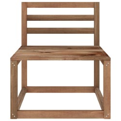 vidaXL Garten-Mittelsofa aus Paletten Braun Imprägniertes Kiefernholz