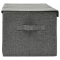 vidaXL Aufbewahrungsbox Stoff 50x30x25 cm Anthrazit vidaXL Aufbewahrungsbox Stoff 50x30x25 cm Anthrazit