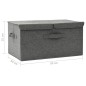 vidaXL Aufbewahrungsbox Stoff 50x30x25 cm Anthrazit vidaXL Aufbewahrungsbox Stoff 50x30x25 cm Anthrazit