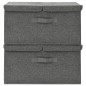 vidaXL Aufbewahrungsboxen 2 Stk. Stoff 50x30x25 cm Anthrazit vidaXL Aufbewahrungsboxen 2 Stk. Stoff 50x30x25 cm Anthrazit
