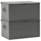 vidaXL Aufbewahrungsboxen 2 Stk. Stoff 50x30x25 cm Anthrazit vidaXL Aufbewahrungsboxen 2 Stk. Stoff 50x30x25 cm Anthrazit