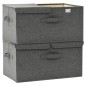 vidaXL Aufbewahrungsboxen 2 Stk. Stoff 50x30x25 cm Anthrazit vidaXL Aufbewahrungsboxen 2 Stk. Stoff 50x30x25 cm Anthrazit