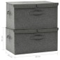 vidaXL Aufbewahrungsboxen 2 Stk. Stoff 50x30x25 cm Anthrazit vidaXL Aufbewahrungsboxen 2 Stk. Stoff 50x30x25 cm Anthrazit