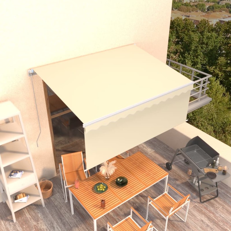 vidaXL Gelenkarmmarkise mit Rollo 3x2,5 m Creme vidaXL Gelenkarmmarkise mit Rollo 3x2,5 m Creme