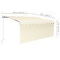 vidaXL Gelenkarmmarkise mit Rollo 3x2,5 m Creme vidaXL Gelenkarmmarkise mit Rollo 3x2,5 m Creme