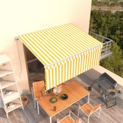 vidaXL Gelenkarmmarkise mit Rollo 3x2,5 m Gelb und Weiß