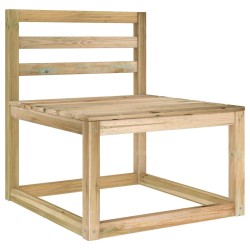 vidaXL Paletten-Mittelsofas 2 Stk. Grün Imprägniertes Kiefernholz