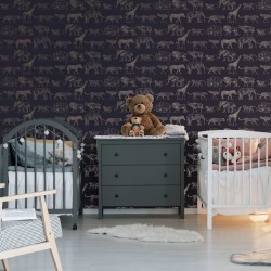 Kids at Home Tapete Safari Midnight Blau 