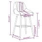 Barhocker 2 Stk. Hellgrau Stoff Barhocker 2 Stk. Hellgrau Stoff