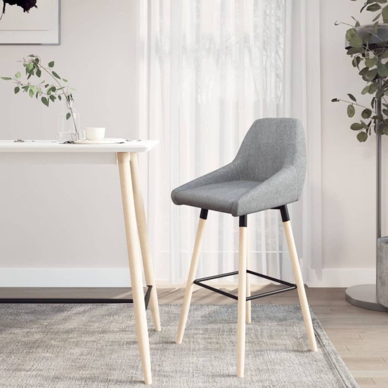 Barhocker Hellgrau Stoff Barhocker Hellgrau Stoff