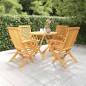vidaXL 5-tlg. Garten-Essgruppe Massivholz Teak vidaXL 5-tlg. Garten-Essgruppe Massivholz Teak