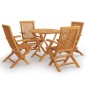 vidaXL 5-tlg. Garten-Essgruppe Massivholz Teak vidaXL 5-tlg. Garten-Essgruppe Massivholz Teak