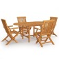 vidaXL 5-tlg. Garten-Essgruppe Massivholz Teak vidaXL 5-tlg. Garten-Essgruppe Massivholz Teak