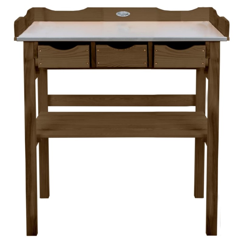 Esschert Design Pflanztisch mit Schubladen Braun Esschert Design Pflanztisch mit Schubladen Braun