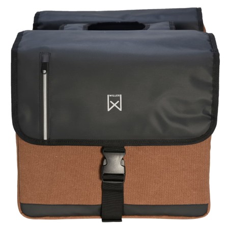 Willex Doppelte Business-Fahrradtasche 30 L Schwarz und Braun