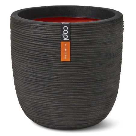 Capi Blumentopf Nature Rib 35x34 cm Dunkelbraun