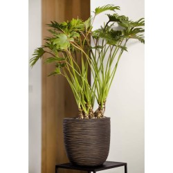 Capi Blumentopf Nature Rib 35x34 cm Dunkelbraun