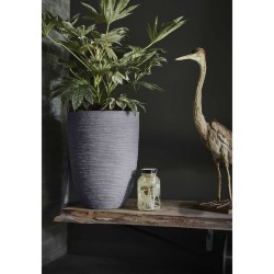 Capi Vase Nature Rib Elegant Niedrig 36x47 cm Dunkelgrau